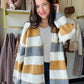 Grey & Mustard Stripe Cardigan