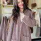 Brown Chunky Knit Cardigan