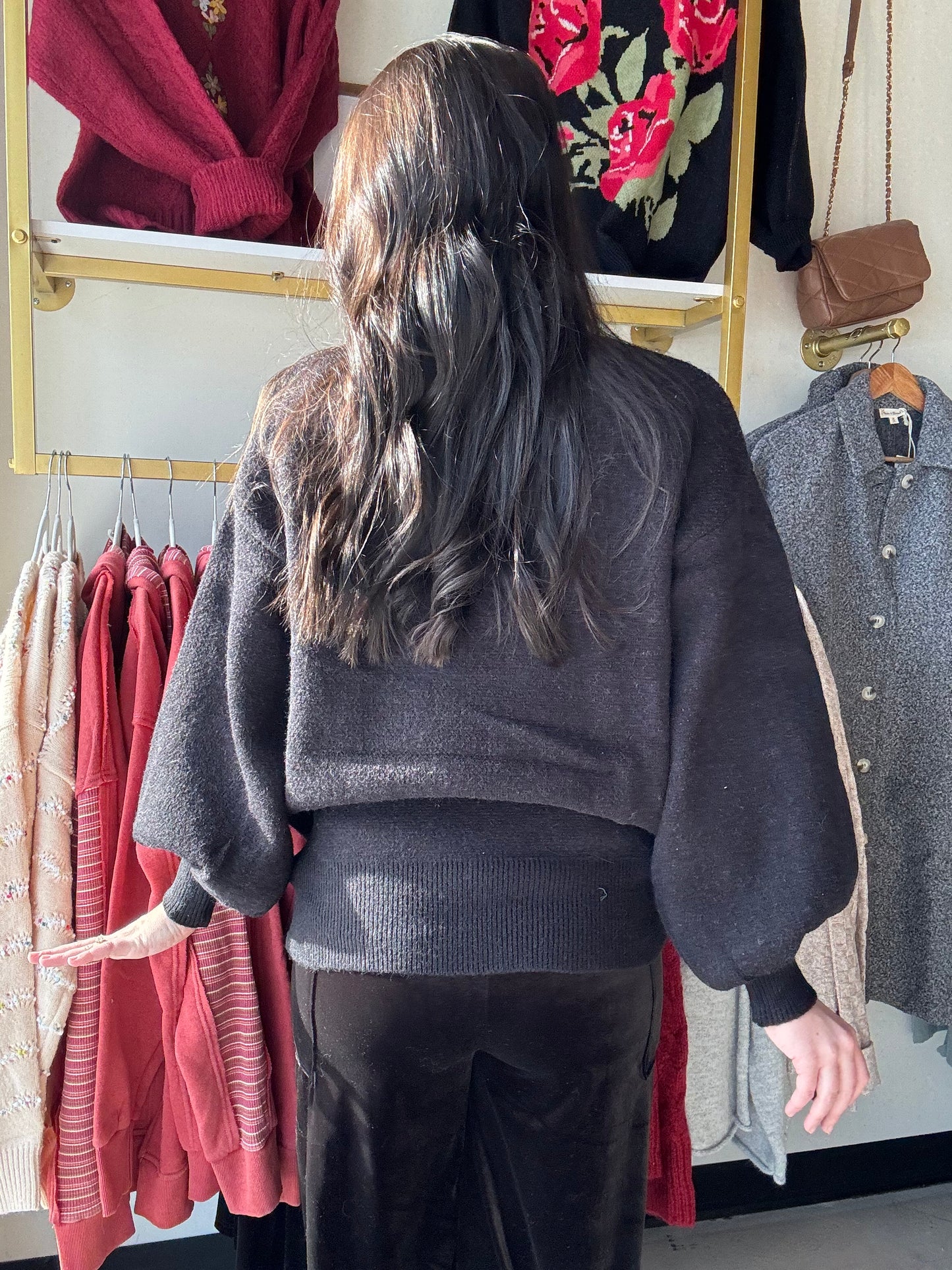 Rose Turtleneck Jacquard Sweater