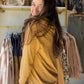Mustard Stripe Button Hoodie