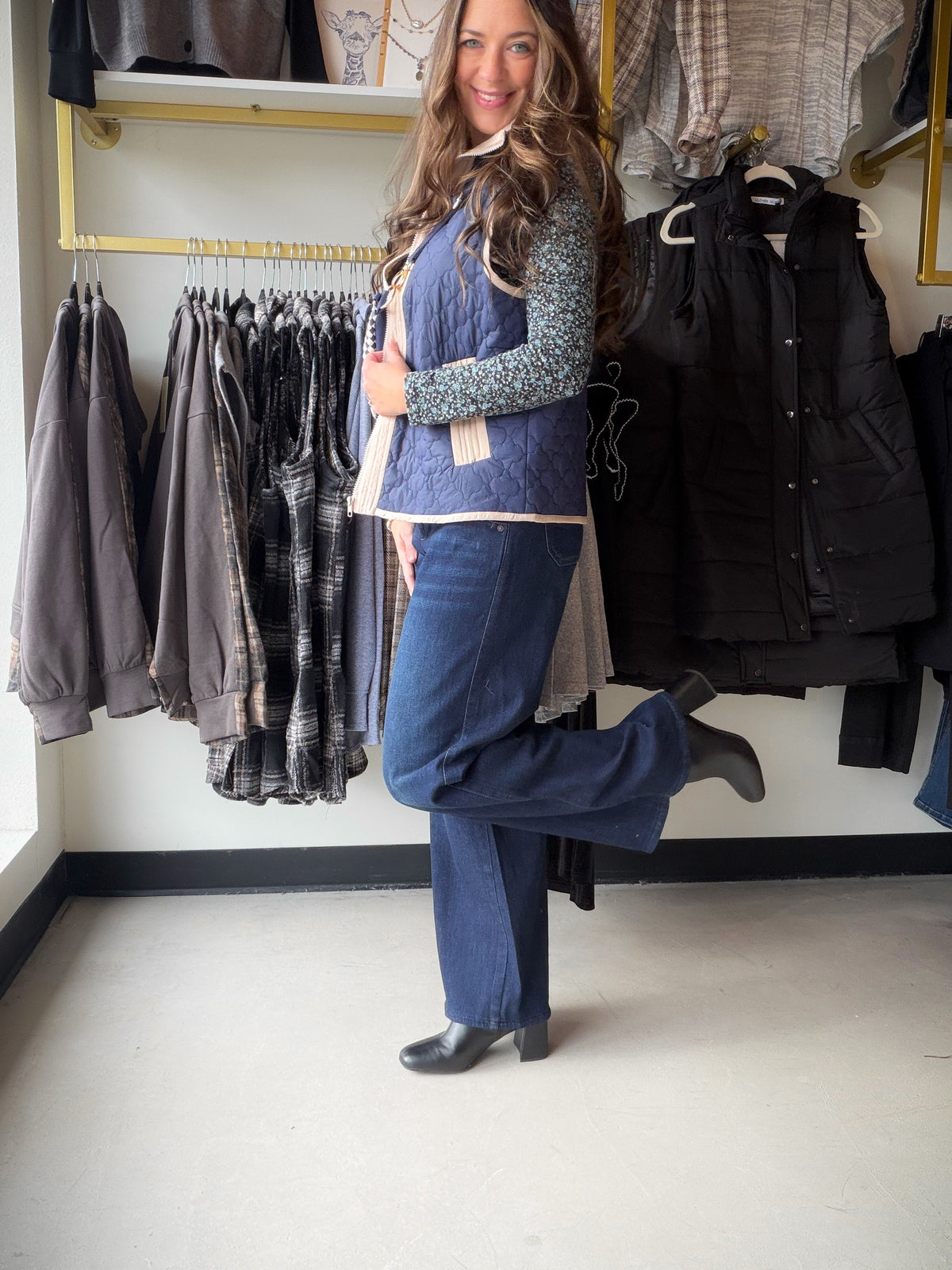 Indigo Skyrise Wide Leg Jean