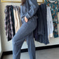 Denim Corduroy Cropped Pants