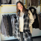 Long Plaid Button Up Vest