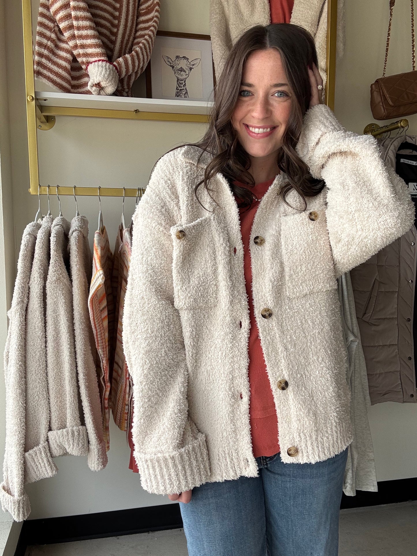 Lois Button Up Sweater
