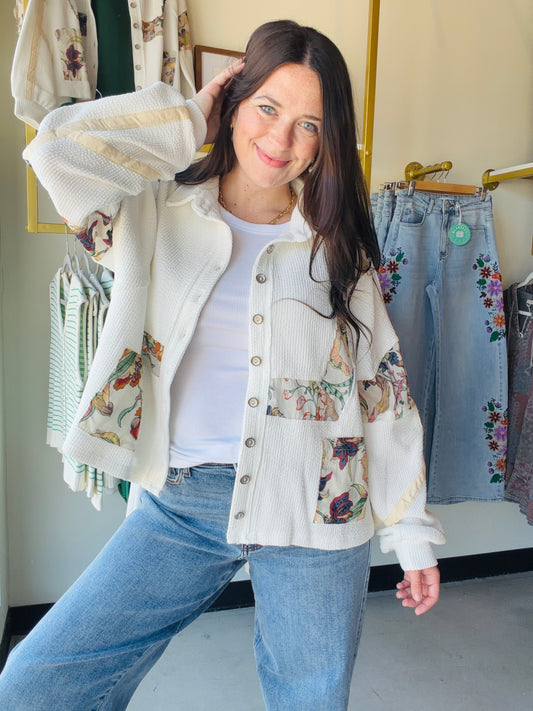 Floral Pattern Play Shacket