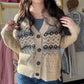 Latte Combo Button Sweater