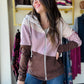 Neutral Purple Block Full Zip
