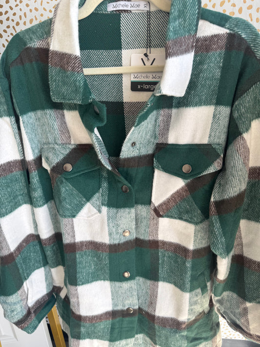 Green Plaid Norah Shacket