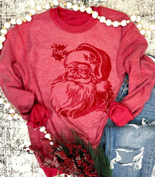 Red Vintage Santa Crewneck