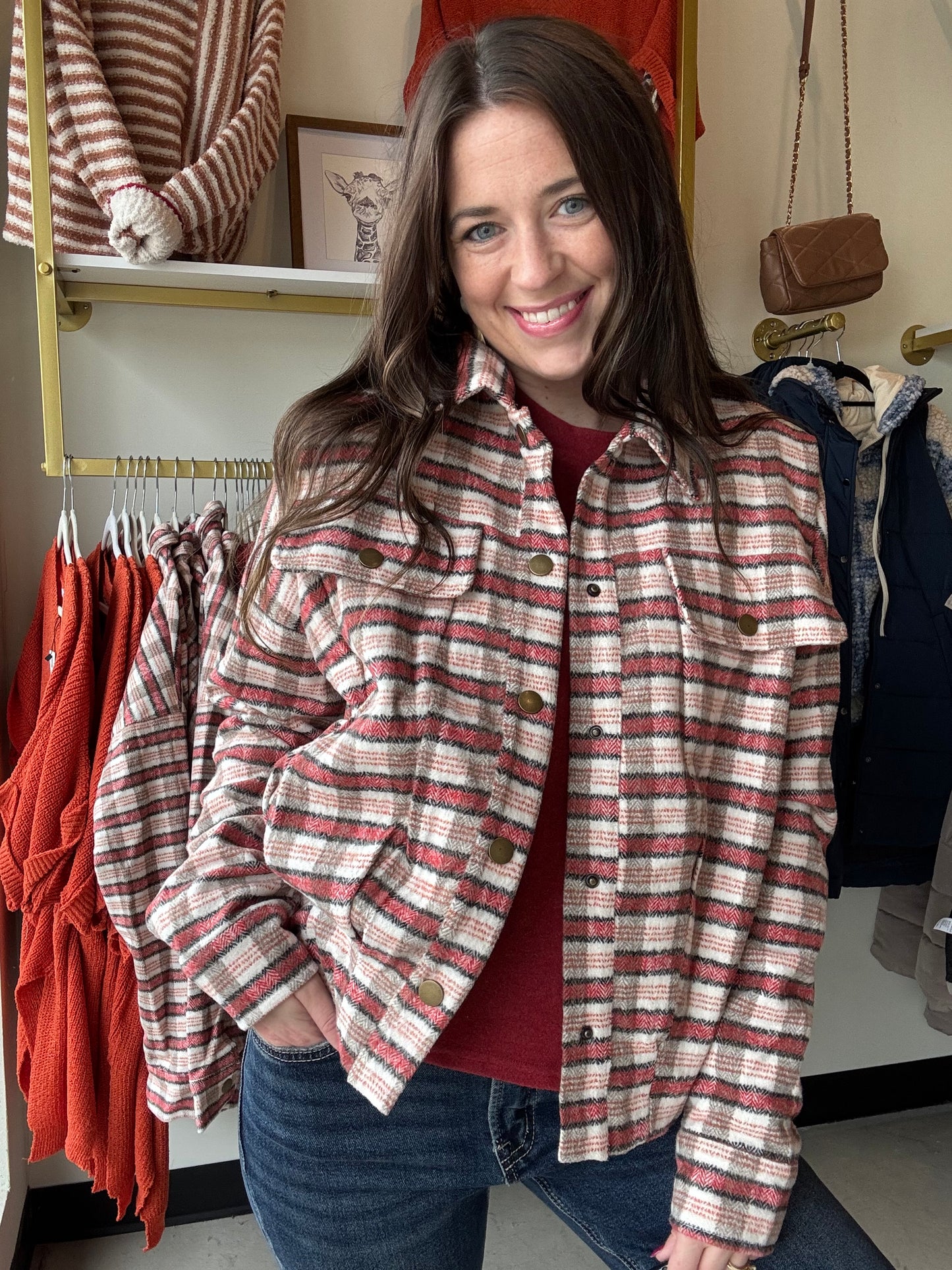 Rust & Mocha Plaid Jacket