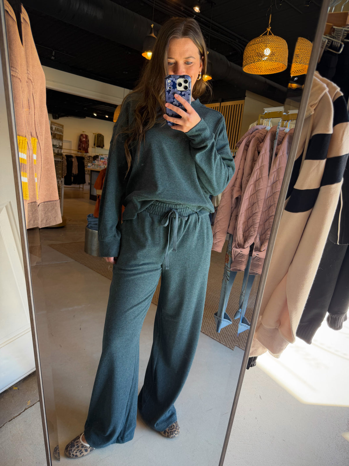 Teal Heather Jasse Bottoms