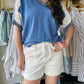 White Cuffed Denim Shorts -Judy Blue
