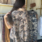 Taupe Foliage Motif Blouse