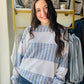 Denim Blue Striped Pullover