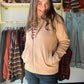 Taupe Zip Up Sweater Hoodie
