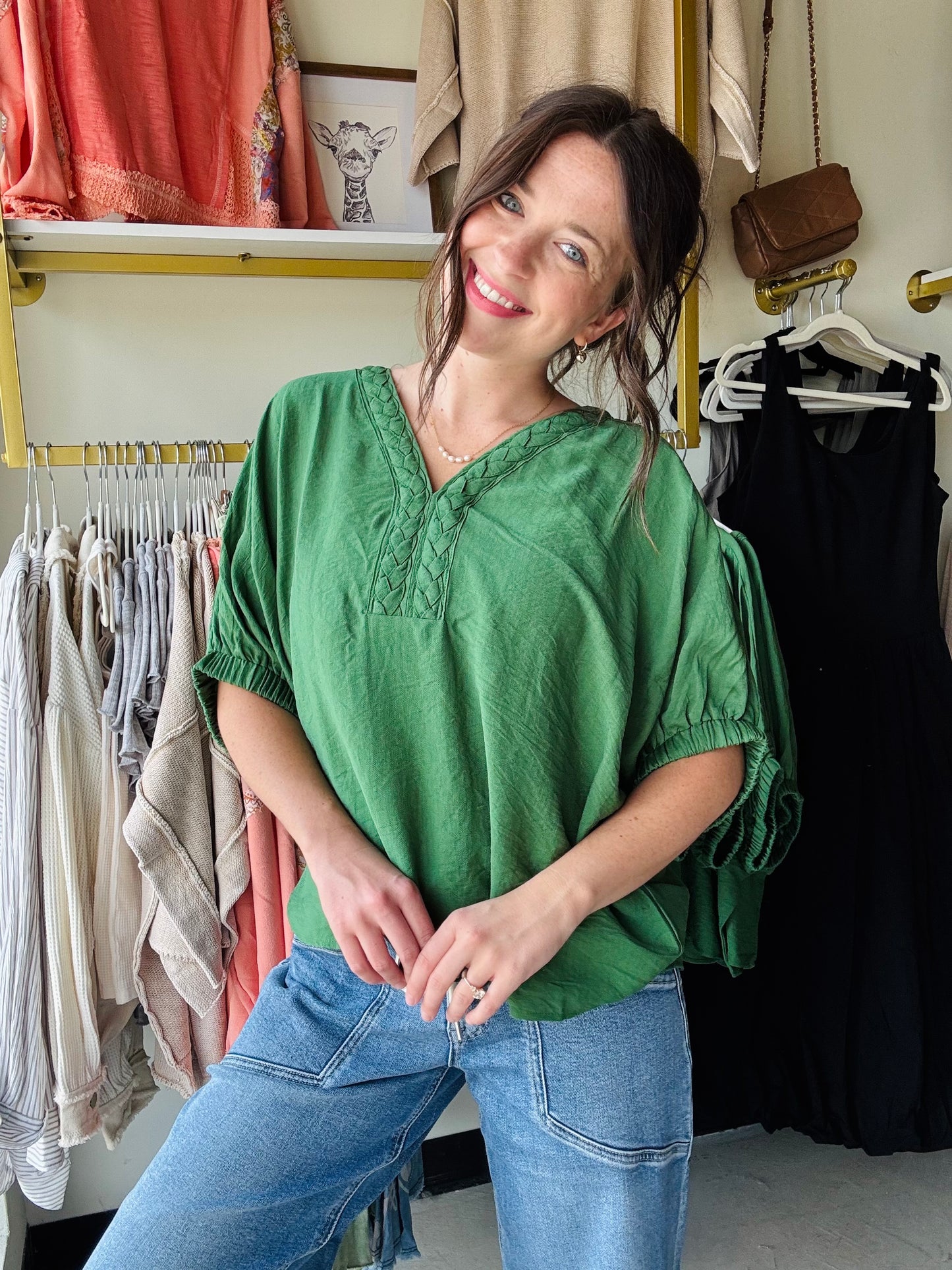 Fern Braided Dolman Top
