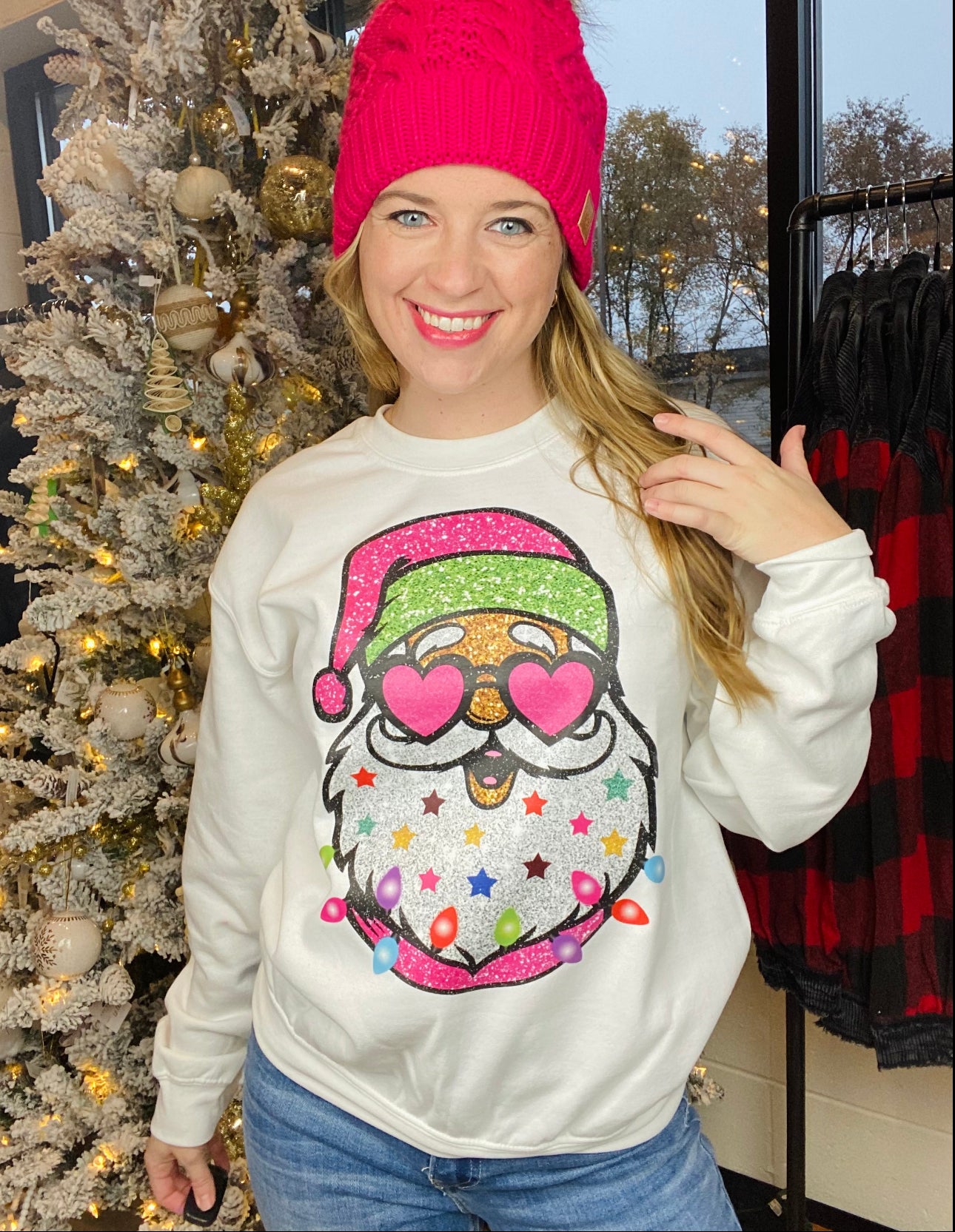 Diva Santa White Crewneck