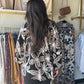 Black & Mocha Floral Blouse