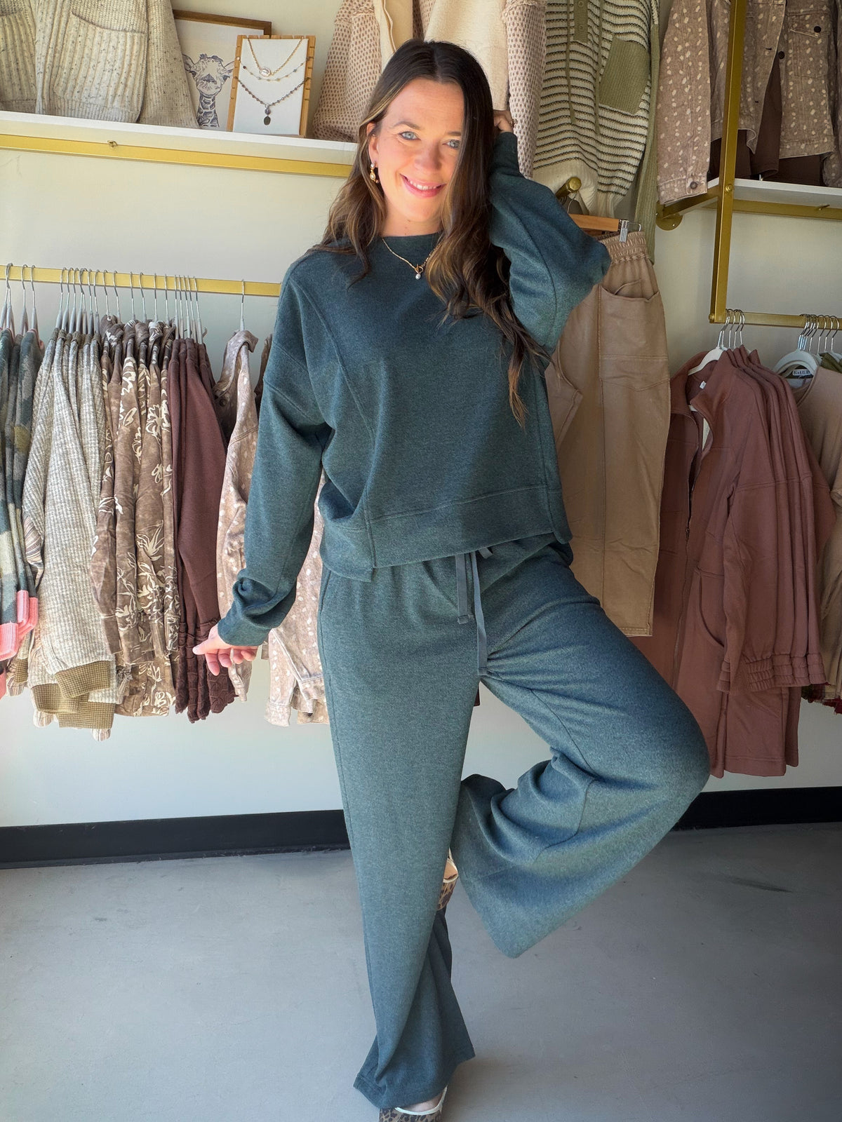 Teal Heather Jasse Bottoms