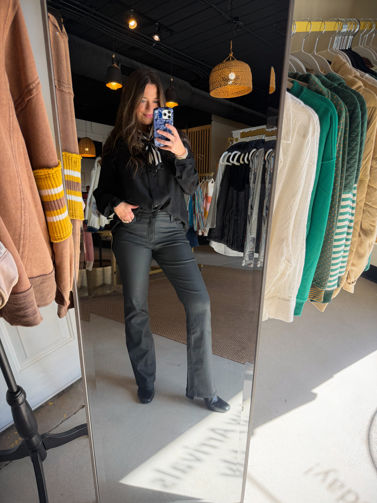 Matte Black Coated Kelly Jeans