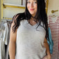 Oatmeal V Neck Tank