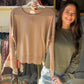 Heather Olive Round Neck Sweater