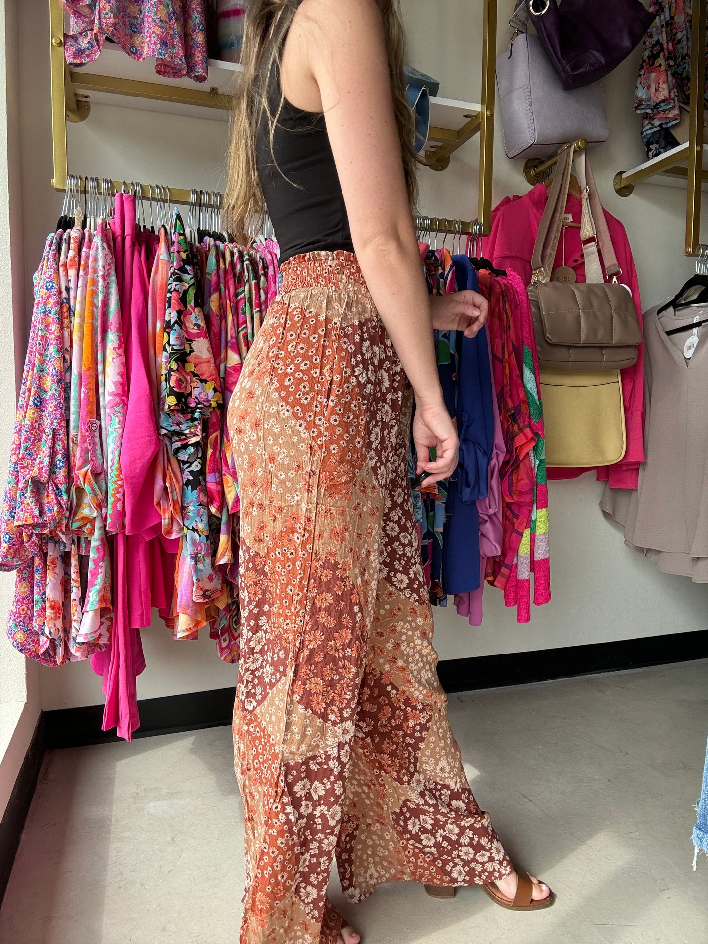 Patch Printed Maxi Pants