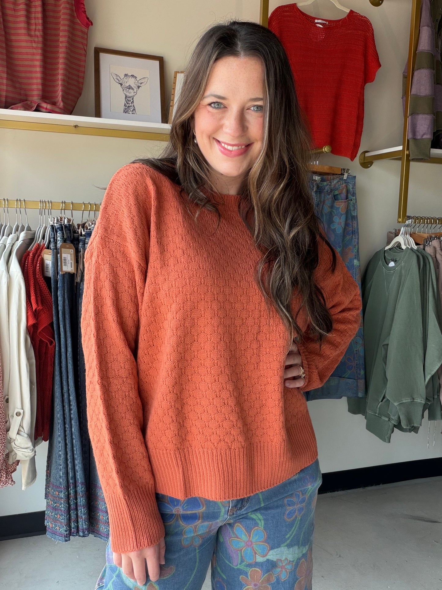 Pumpkin Gianna Pullover Sweater