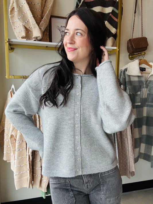 Heather Grey Dover Cardigan