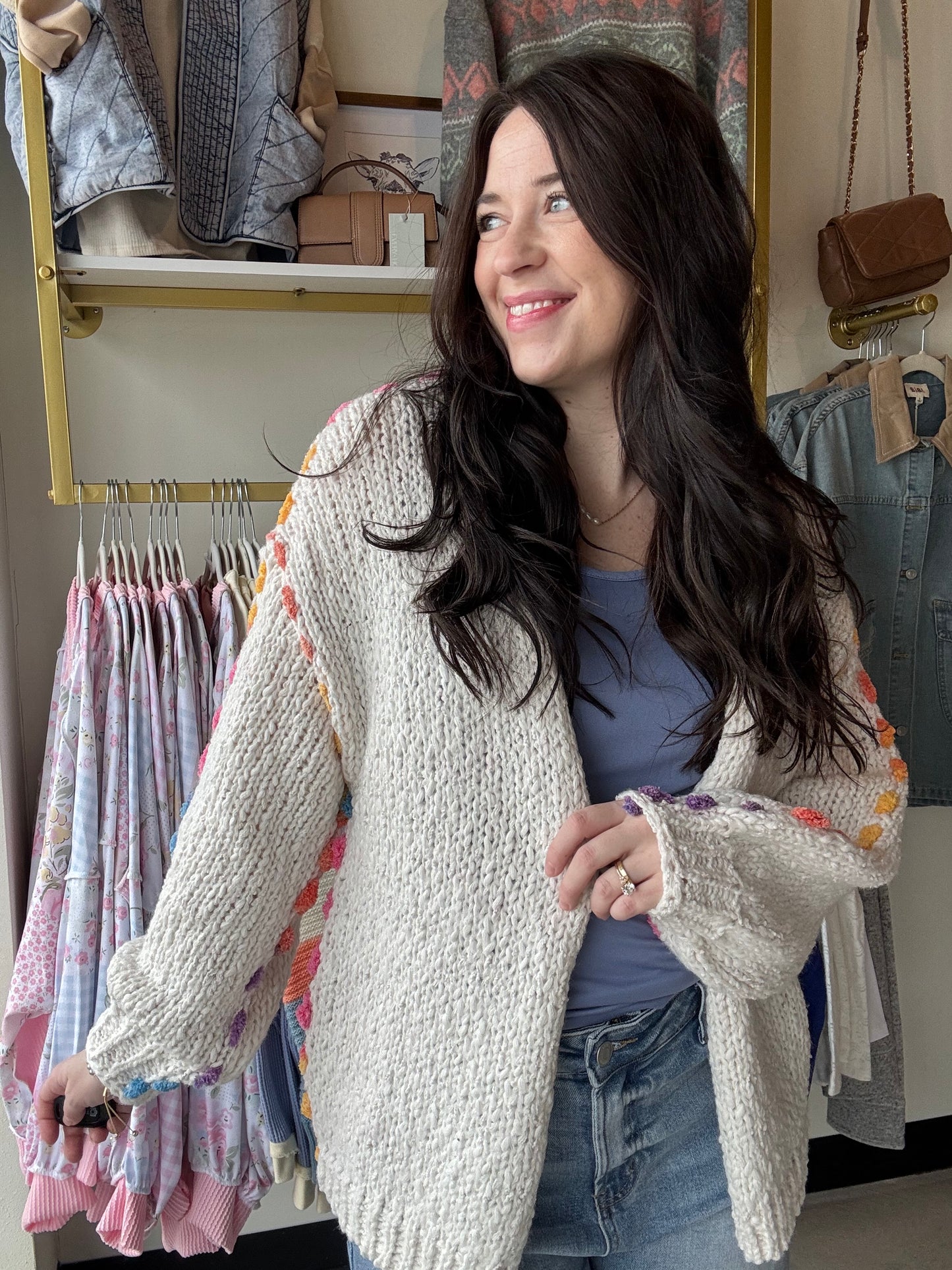 Multi Stitch Chunky Cardigan