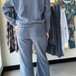 Denim Corduroy Cropped Pants