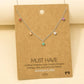 Crystal Stud Drop Necklace