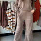 Khaki Corduroy Cropped Pants