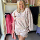 Taupe Pink Floral Frill Set