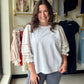 Heather Grey Accent Sleeve Pullover