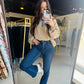 Khaki Denim Accent Pullover