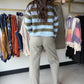 Ash Olive Twill Wide Leg Pants