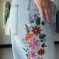 Evie Embroidered Wide Leg Denim