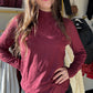 Wine Jacquard Knit Long Sleeve