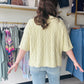 Sage Cable Knit Half Sleeve Sweater
