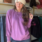 Light Plum Pigment Dyed Pullover