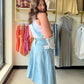 Daisy Embroidered Denim Skirt