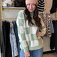 Light Green Check Sweater