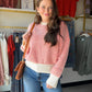 Orange & Ivory Crewneck Sweater