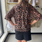 Leopard Boxy Mesh Top