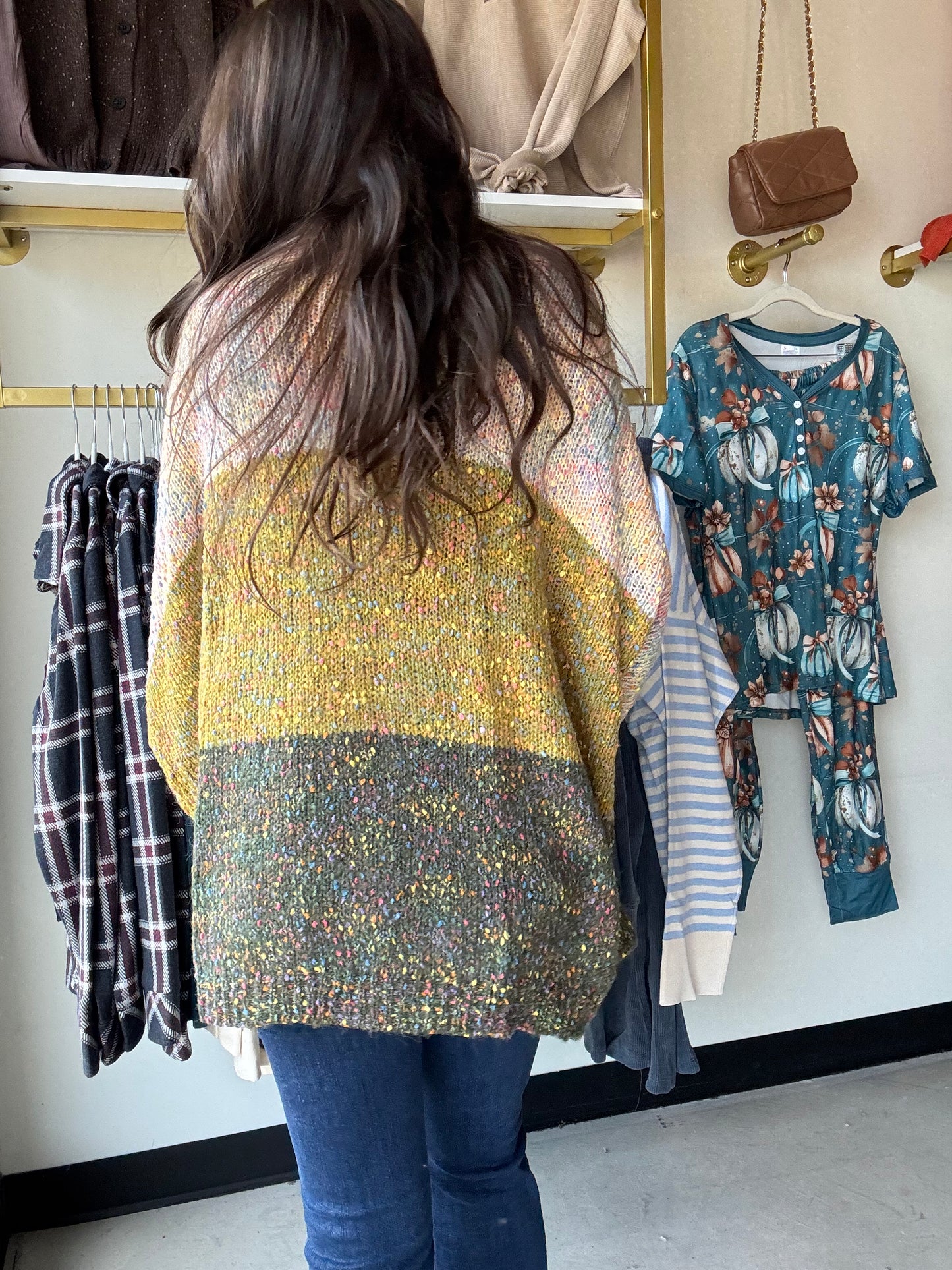 Green Mix Confetti Cardigan