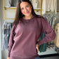 Eggplant Pigment Dyed Pullover