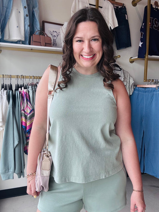 Sage Mineral Washed Tank