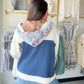 Indigo Butterfly Placket Hoodie