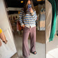Mocha Mineral Wash Knit Pants